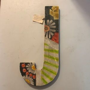 Anthropologie Letter J  wall decor